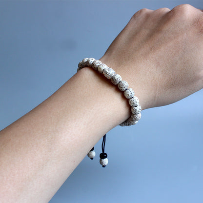 Buddhist Handcrafted Nature Sandalwood Bracelet for Fortune Charm (Moon-Star Beads & Bodhi Seeds)