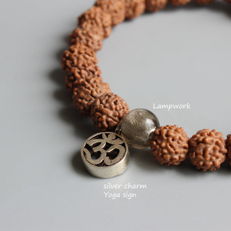 Buddhist Handcrafted Nature Sandalwood Mala Bracelet for "High Energy"