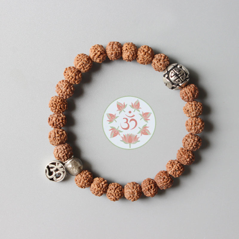 Buddhist Handcrafted Nature Sandalwood Mala Bracelet for "High Energy"