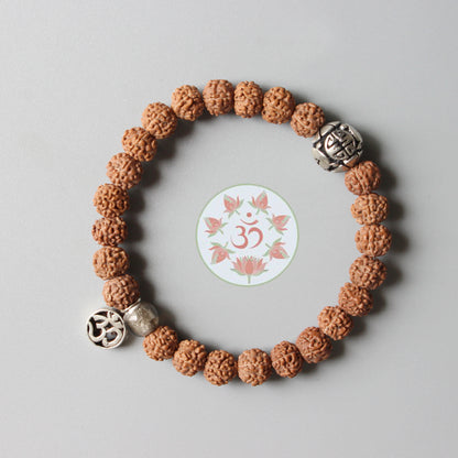 Buddhist Handcrafted Nature Sandalwood Mala Bracelet for "High Energy"