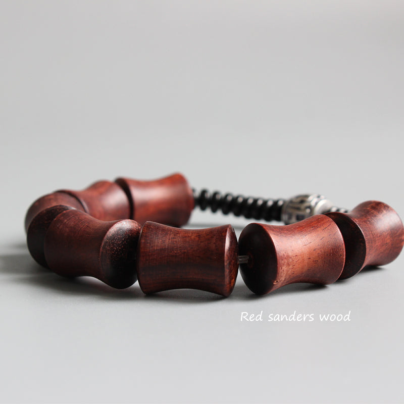 Buddhist Handcrafted Nature Sandalwood Resilience & Wholeness Bracelet (Red Sandalwood & Coco Nut Shells)