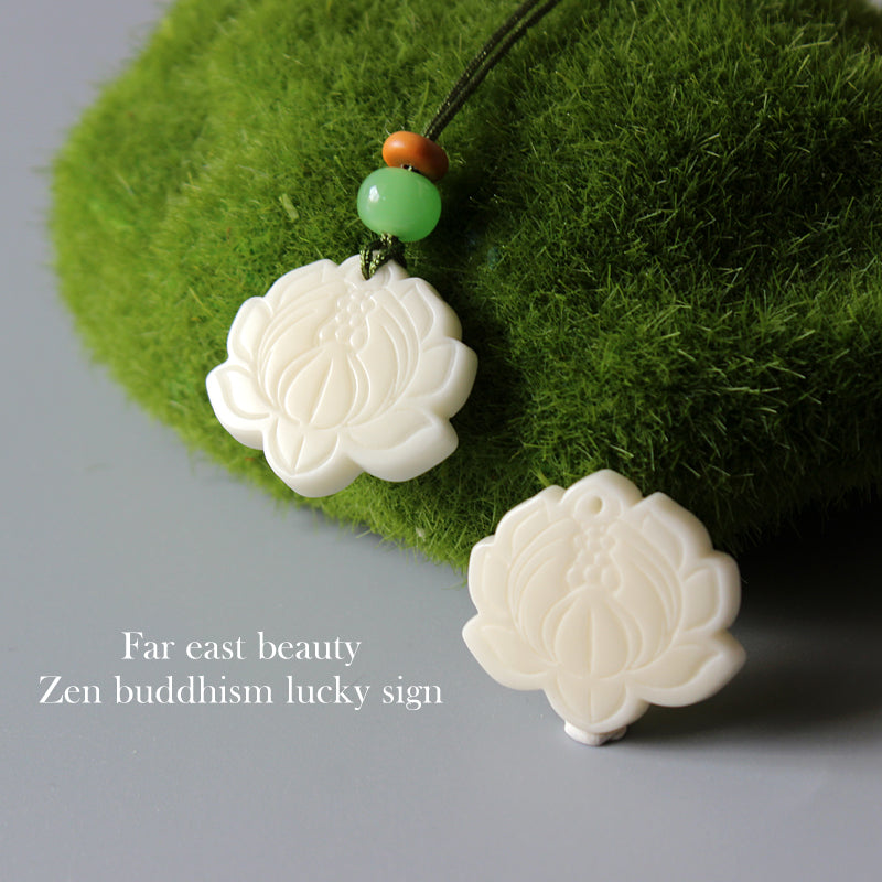Lotus Flower Pendant (Tagua Nut)