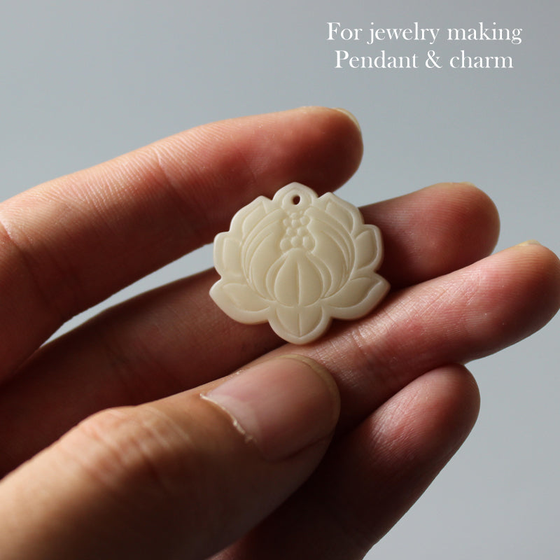 Lotus Flower Pendant (Tagua Nut)