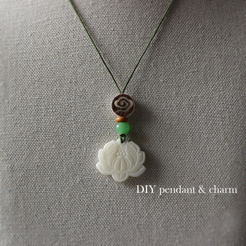 Lotus Flower Pendant (Tagua Nut)