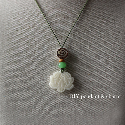 Lotus Flower Pendant (Tagua Nut)