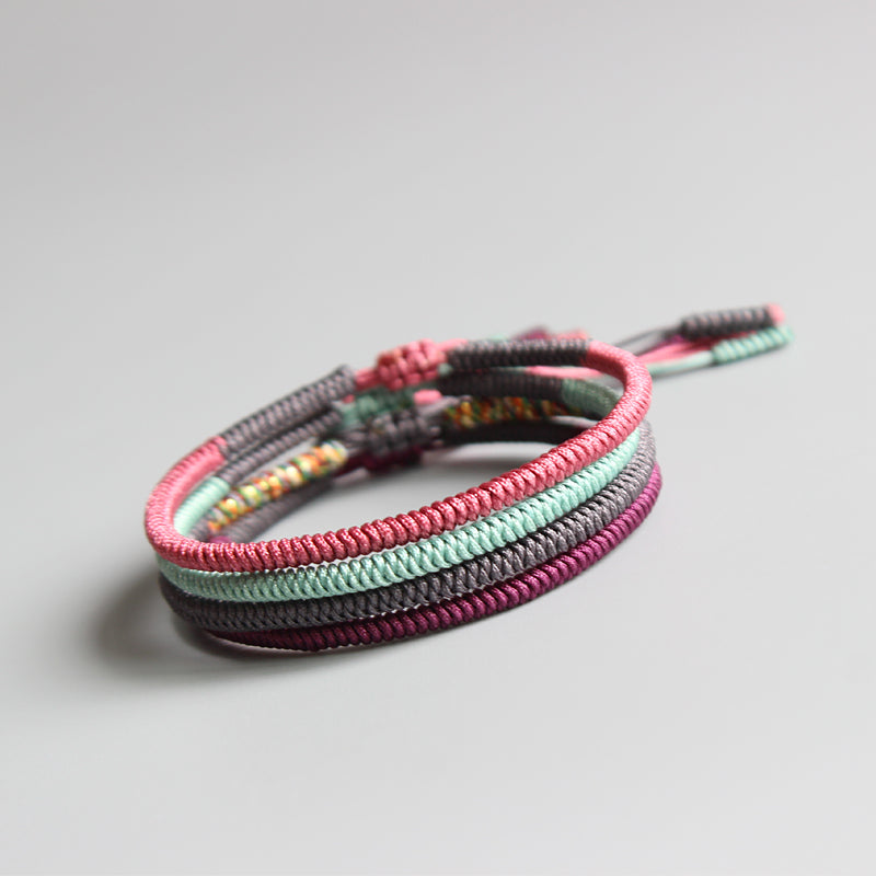 Handmade Tibetan Blessed Knots for "Happiness"
