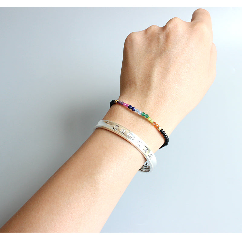 Handmade Tibetan Blessed Knots for "7 Nature Healing Chakra Bracelet" (Lucky Organic Crystals)