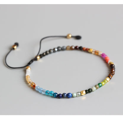 Handmade Tibetan Blessed Knots - "12 Constellation Lucky Crystal Bracelet"