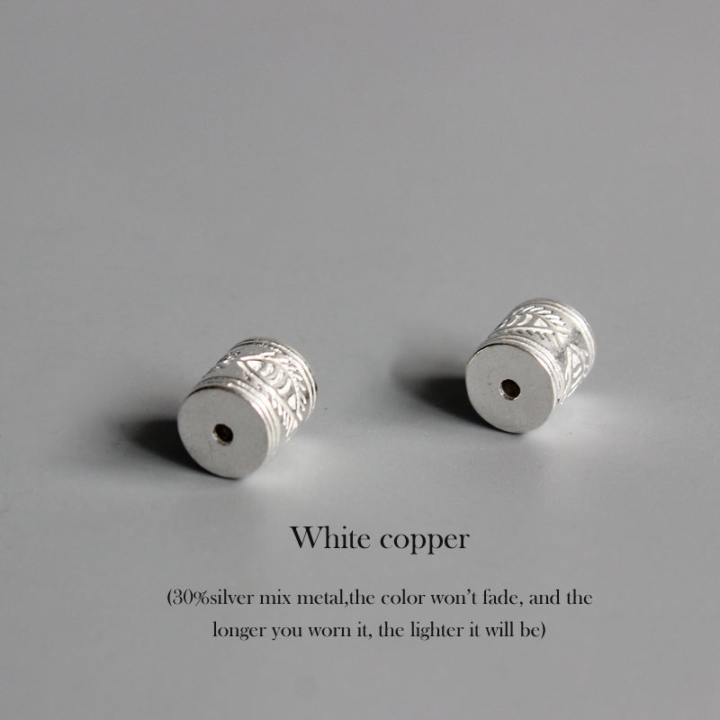 Cylinder Fish Bliss Pendant  (White Copper)