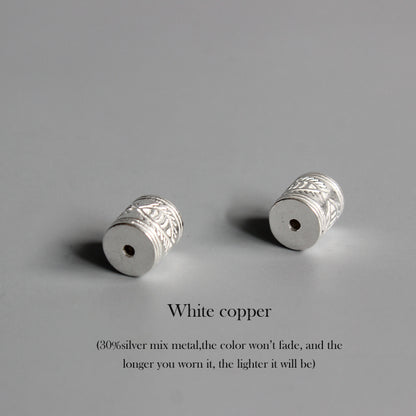 Cylinder Fish Bliss Pendant  (White Copper)