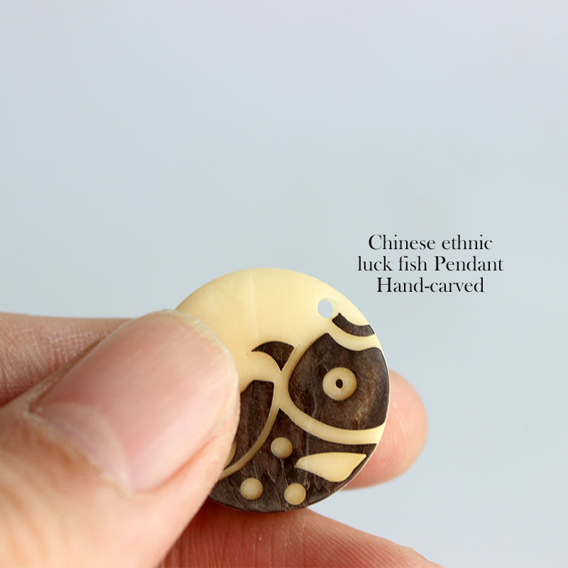 Lucky Fish Pendant (Tagua Nut)