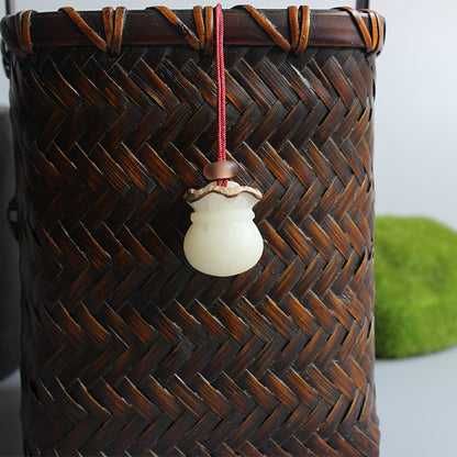 Lucky Bag Pendant (White Bodhi Seed)