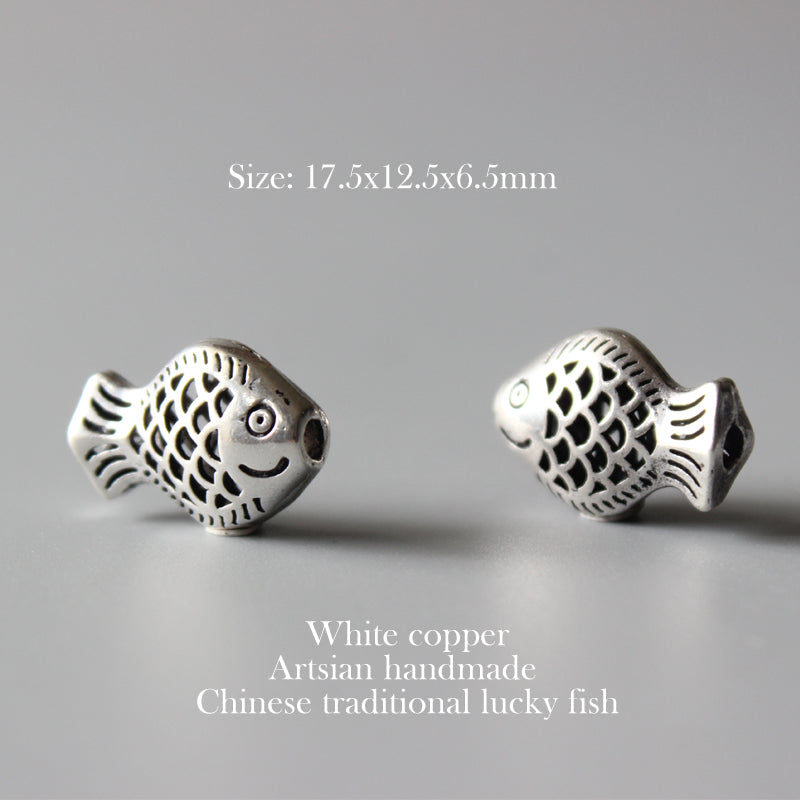Lucky Fish Fertility Pendant (White Copper)