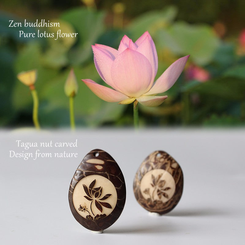 Lotus Flower Enlightenment Pendant (Tagua Nut)
