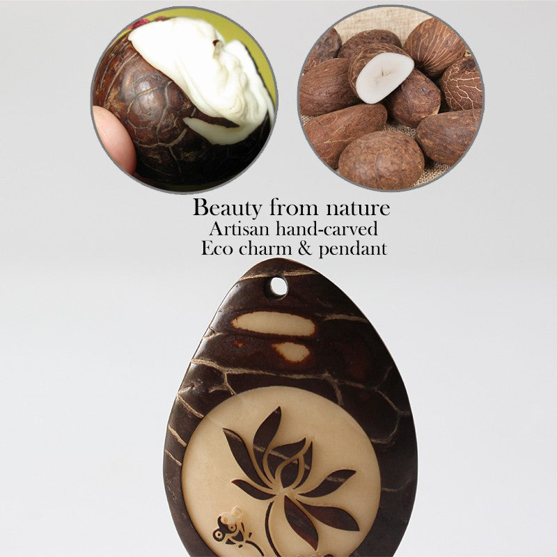 Lotus Flower Enlightenment Pendant (Tagua Nut)