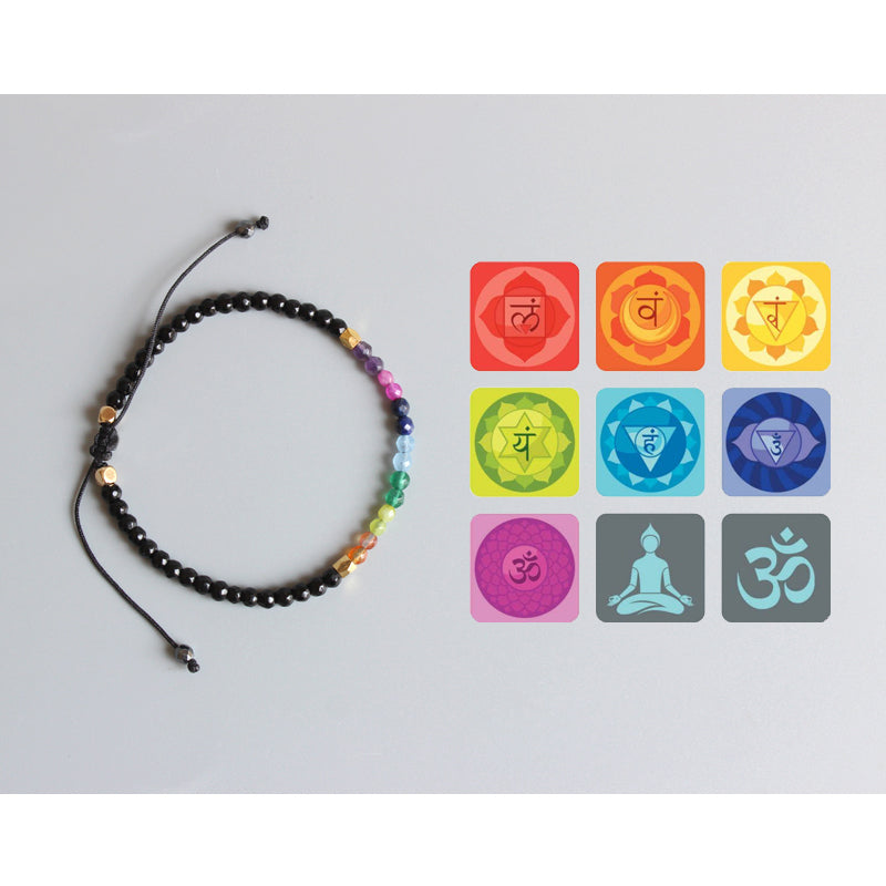 Handmade Tibetan Blessed Knots for "7 Nature Healing Chakra Bracelet" (Lucky Organic Crystals)
