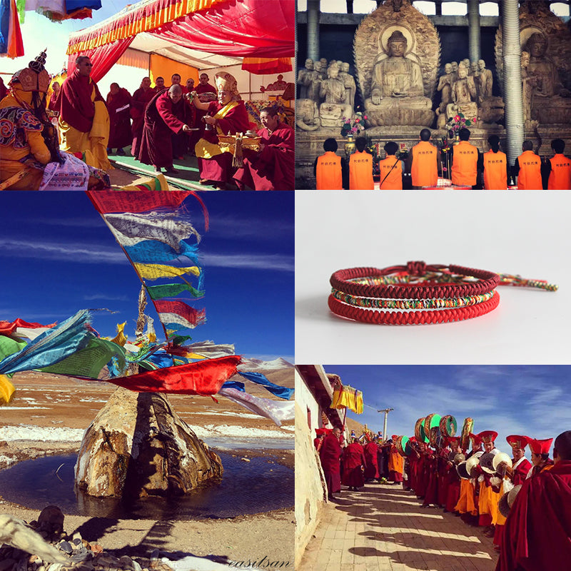 Handmade Tibetan Blessed Knots for "Protection & Health"