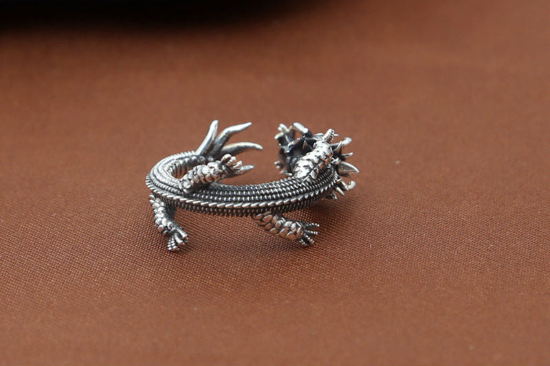 Powerful Dragon Ring for Positive Energy (Silver)
