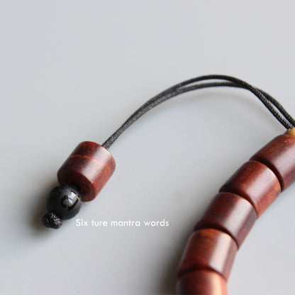 Buddhist Handcrafted Nature Sandalwood Bracelet for "Charisma" (made with Om Mani Padme Hum Amulet)