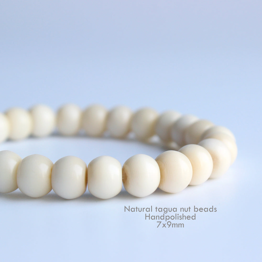 Buddhist Handcrafted Nature Sandalwood Tradition Bracelet (Tagua Nut)