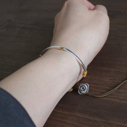 Divine and Spirit Uplifting Silver Bangle (Metal)
