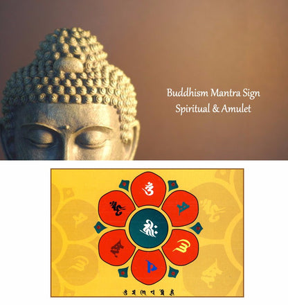 Buddhist Handcrafted Nature Sandalwood Bracelet for "Clear & Open Minded" (made with Mantra Ohm Amulet & Rudraksha Seeds)