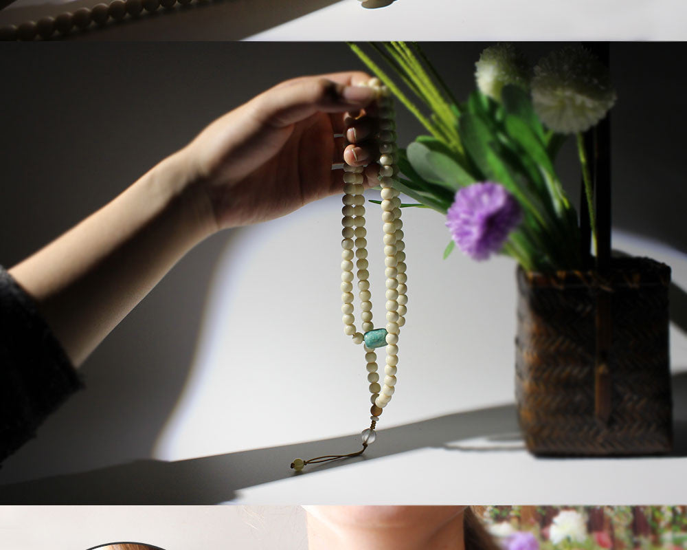 Buddhist Handcrafted Nature Sandalwood Necklace for "Kundalini Awakening & Meditation"