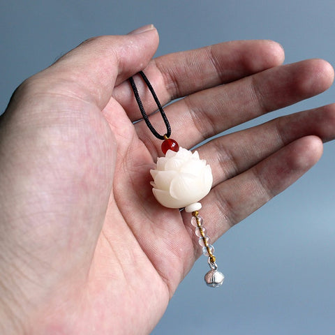 Harmonious Enlightenment Pendant (Bodhi Seed and Tagua Nut)