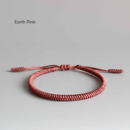 Handmade Tibetan Blessed Knots for "Best Friends" (Coral Pink)