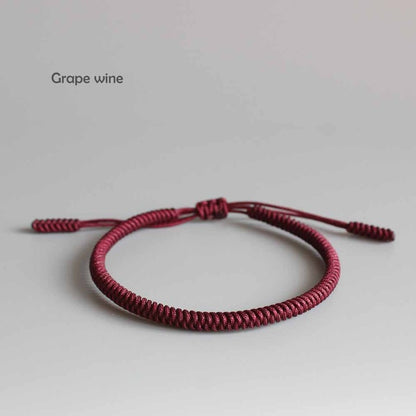 Handmade Tibetan Blessed Knots for "Best Friends" (Coral Pink)