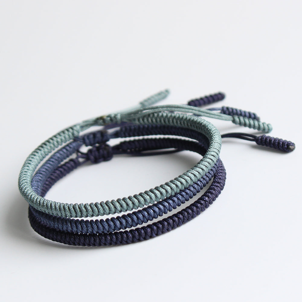 Handmade Tibetan Blessed Knots for "Best Friends" (Calm Blue)