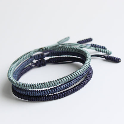 Handmade Tibetan Blessed Knots for "Best Friends" (Calm Blue)