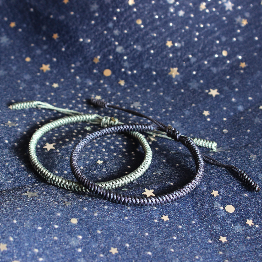 Handmade Tibetan Blessed Knots for "Best Friends" (Calm Blue)