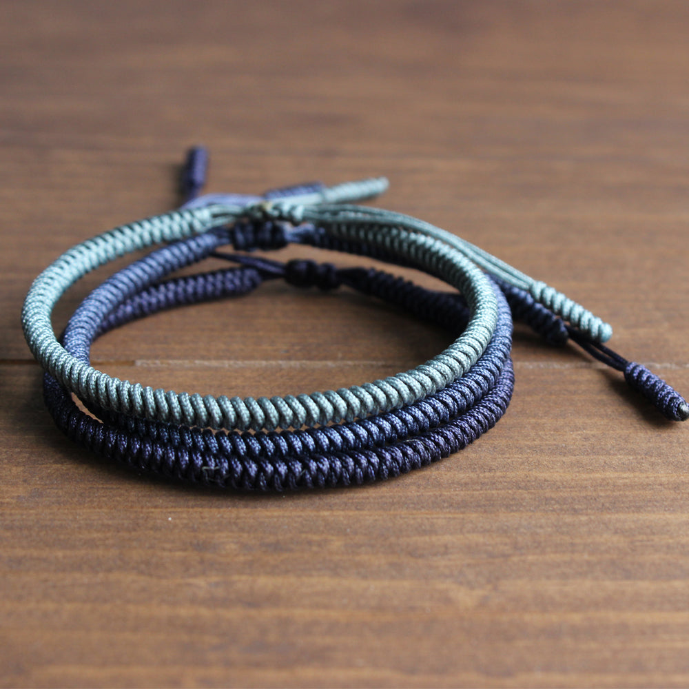 Handmade Tibetan Blessed Knots for "Best Friends" (Calm Blue)