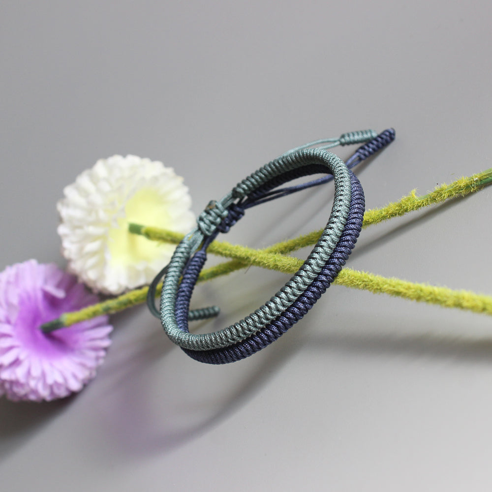 Handmade Tibetan Blessed Knots for "Best Friends" (Calm Blue)