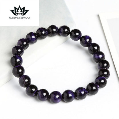 Natural Crystal Gemstone ~ Essence Blue Tiger Eye Bracelet ~ for "Protection, Memory and Strength"