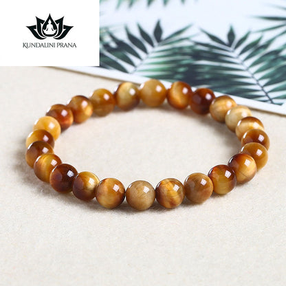 Natural Crystal Gemstone ~ Essence Blue Tiger Eye Bracelet ~ for "Protection, Memory and Strength"