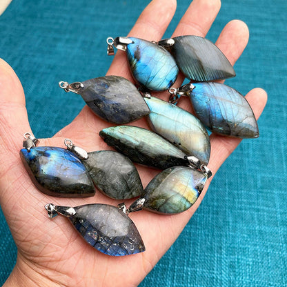 Natural Crystal Gemstone ~ Enriched Labradorite Moonstone Pendant ~ for "Healing, Growth and Meditation"