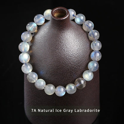 Natural Crystal Gemstone ~ Spectrolite Labradorite Bracelet & Grey Moonstone ~ for "Healing and All Attraction"
