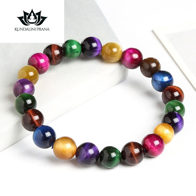 Natural Crystal Gemstone ~ Essence Blue Tiger Eye Bracelet ~ for "Protection, Memory and Strength"