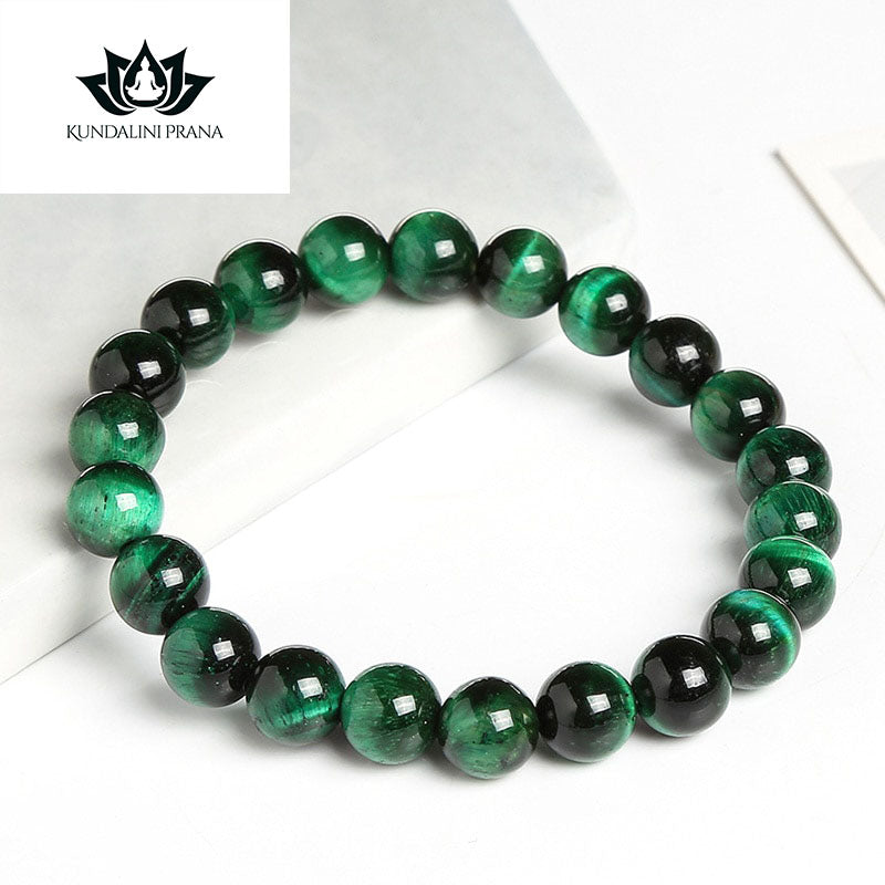 Natural Crystal Gemstone ~ Essence Blue Tiger Eye Bracelet ~ for "Protection, Memory and Strength"